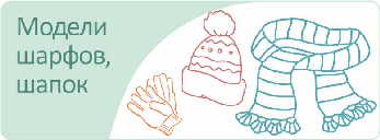 modeli sharfov - Вязаные комплекты: шапка, шарф, варежки (перчатки)